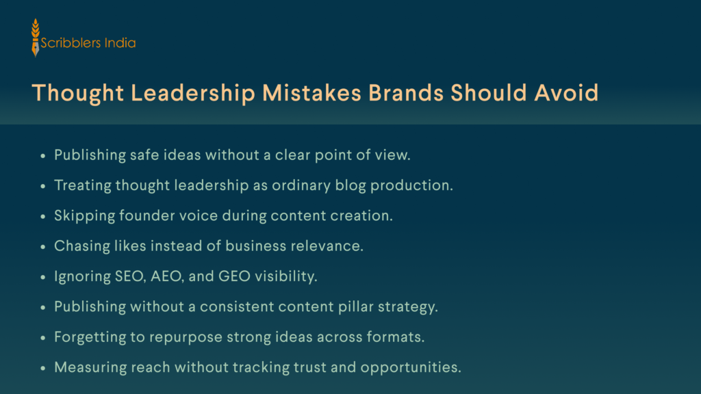 Thought leadership mistakes brands should avoid