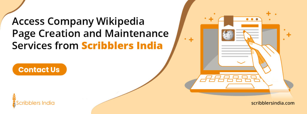 Wikipedia page creation services from Scribblers India