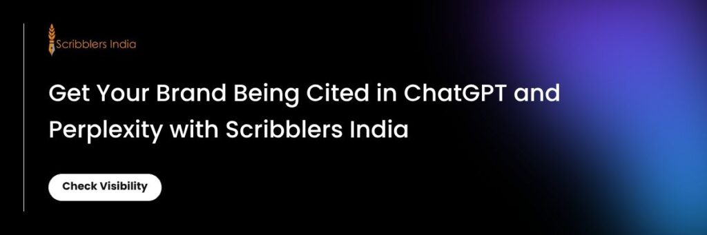 Use Scribblers India GEO services for AI search visibility audit