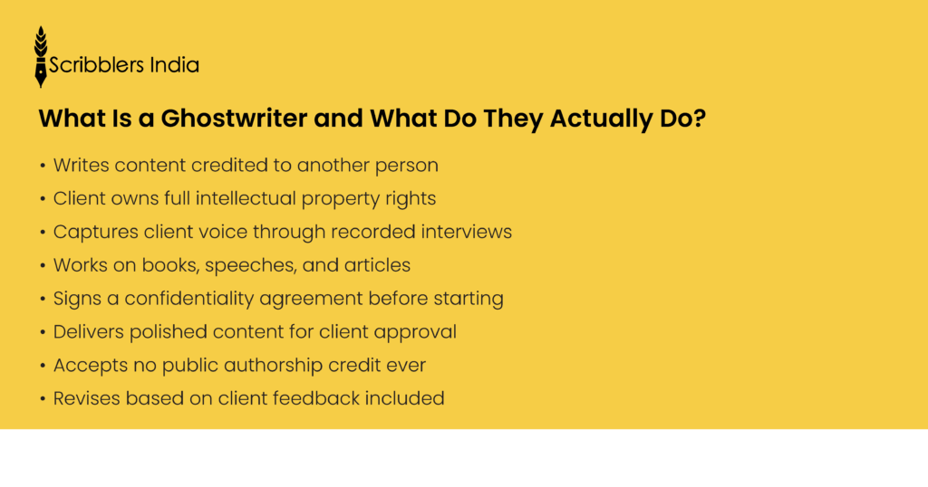 What a ghostwriter is and what they actually do